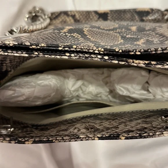 NWT Mario Valentino snake print leather shoulder bag - Picture 10 of 14